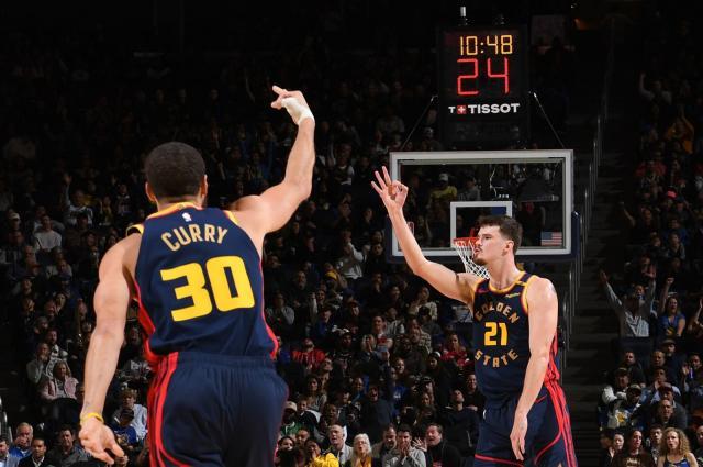 勇士又造2米13中锋奇兵：轰5记三分变库里挡拆绝配